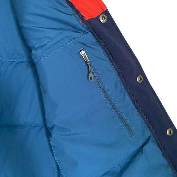 Patagonia Puffer Vest Jacket Men L Blue Red Down Duckdown Outdoor - Picture 8 of 13